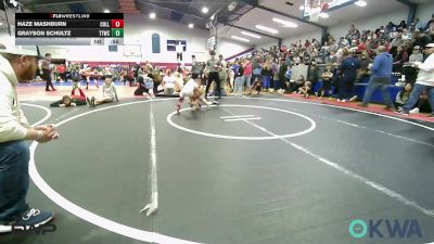 67 lbs Quarterfinal - Haze Mashburn, Collinsville Cardinal Youth Wrestling vs Grayson Schultz, Team Tulsa Wrestling Club