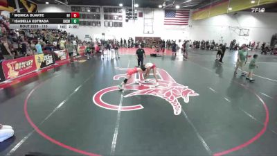 115 lbs Round 2 - Isabella Estrada, Downey High School Wrestling vs Monica Duarte, Norte Vista