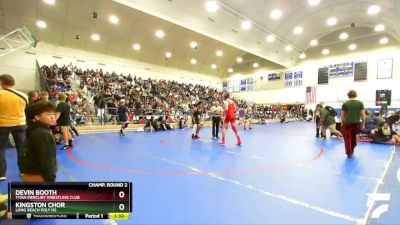 175 lbs Champ. Round 2 - Kingston Chor, Long Beach Poly HS vs Devin Booth, Titan Mercury Wrestling Club