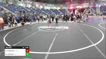 78 lbs Quarterfinal - Braedyn Anderson, Western Colorado WC vs Brayden Johnson, Pikes Peak Warriors