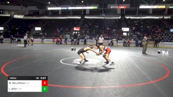 145 lbs 7th Place - Mateo DeLaPena, Kennedy Catholic vs Isaac John, Toppenish