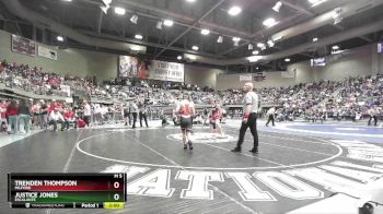 1A 126 lbs Quarterfinal - Trenden Thompson, Milford vs Justice Jones, Escalante