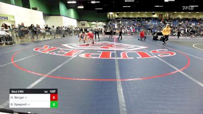 132 lbs Consi Of 64 #1 - Hunter Berger, HI vs Benjamin Spagnoli, VA