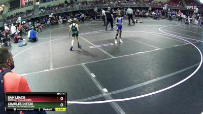 55 lbs Cons. Round 2 - Charles Dietze, Gretna Youth Wrestling vs Sam Leach, Sherman Challengers