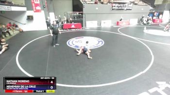 56 lbs 7th Place Match - Nathan Moreno, California vs Nehemiah De La Cruz, Rough House Wrestling