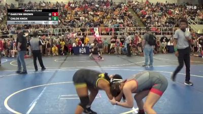 106 lbs Cons. Round 1 - Chloe Knox, Bellefontaine Chieftains vs Daelynn Brown, Miami Trace