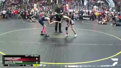 92 lbs Cons. Round 2 - Maegan Cassidy, Big Rapids Cardinals vs Dakota Richmond, Maple Valley WC