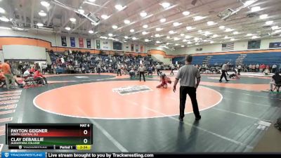 184 lbs Champ. Round 2 - Clay DeBaillie, Augustana College vs Payton Geigner, North Central (IL)