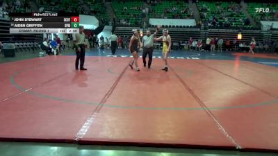 5A 144 lbs Champ. Round 1 - John Stewart, Scottsboro vs Aiden Griffith, Springville