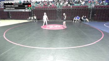 100 lbs Quarterfinal - Alyssa Williams, North Augusta vs Addie Shaw, Indian Land
