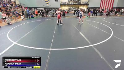 106 lbs Cons. Round 2 - Kash Koopmans, IA vs Maverick Baker, MN