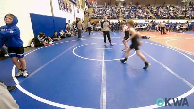 90 lbs Consi Of 4 - Jamison Hughes, R.A.W. vs Jace Mascho, Glenpool Youth Wrestling