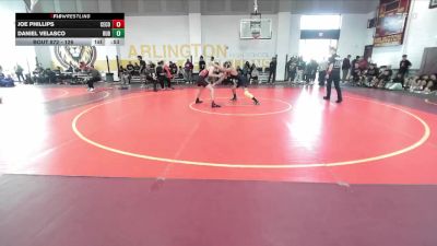 126 lbs Cons. Round 4 - Joe Phillips, Centennial (Corona) vs Daniel Velasco, Rubidoux