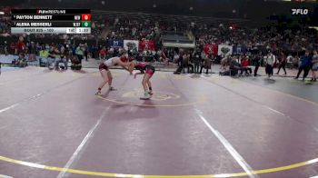 100 lbs Quarterfinal - Alena Messerli, West Jefferson vs Payton Bennett, Newport