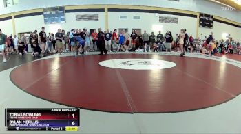 132 lbs Cons. Round 3 - Tobias Bowling, Techie Wrestling Club vs Dylan Merilus, Perry Meridian Wrestling Club