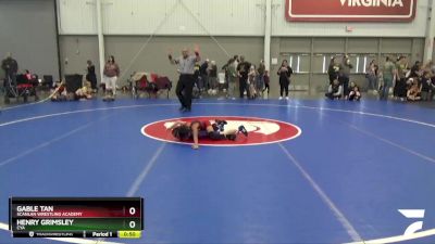 56 lbs Cons. Round 5 - Gable Tan, Scanlan Wrestling Academy vs Henry Grimsley, CYA