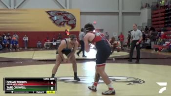 184 lbs Cons. Semi - Tate Crowell, Millikin vs Cohan Torres, Grand View (Iowa)