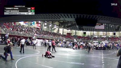 140 lbs Champ. Round 2 - Everett Vogel, Hemingford Jr Wrestling Club vs Jury Maendele, Cozad Wrestling Club