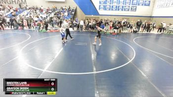 105 lbs Champ. Round 2 - Grayson Skeem, Fremont Wrestling Club vs Brexten Lamb, Cougars Wrestling Club