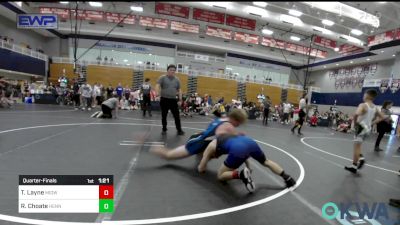 126 lbs Quarterfinal - Tucker Layne, Midwest City Bombers Youth Wrestling Club vs Rogan Choate, Hennessey Takedown Club