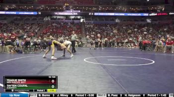 1A-120 lbs Quarterfinal - Teague Smith, West Hancock, Britt vs Tayten Coufal, Alburnett