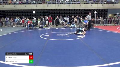 80 lbs Quarterfinal - Zavier Olver, Damascus vs Marcus Cserny, Boiling Springs