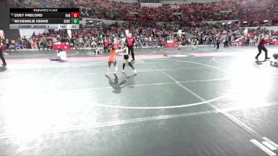 70 lbs Champ. Round 1 - McKennlie Henke, Beaver Dam Youth Wrestling vs Zoey Precord, Hartford