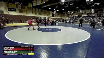 190 lbs Cons. Round 3 - Wyatt Carr, Steele Canyon vs Keshaun White, Centennial (Corona)