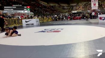 Novice Boys - 82 lbs Champ. Round 1 - Patrick Oda, College Prep Wrestling Academy vs Braddock Titov, Team Temecula /Pin Club