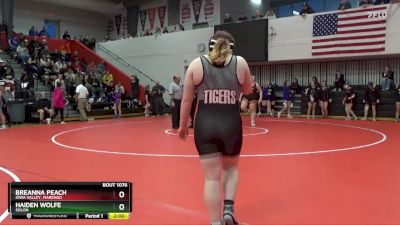 235 lbs Champ. Round 1 - Breanna Peach, Iowa Valley, Marengo vs Haiden Wolfe, Solon