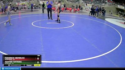 154 lbs Semis & 1st Wrestleback (8 Team) - Maverick Heimbuck, Scappoose vs Hunter Watkins, Estacada