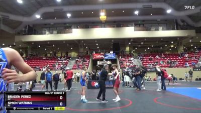 119 lbs Champ. Round 1 - Braden Perez, OK vs Simon Watkins, KS