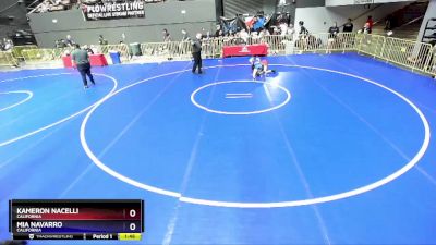 94 lbs Semifinal - Kameron Nacelli, California vs Mia Navarro, California