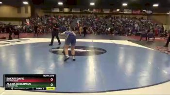 161 lbs Cons. Round 1 - Alexia Buschman, Fort Lupton vs Sakari David, Palmer Ridge