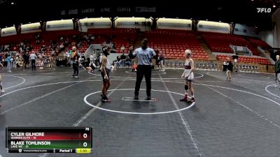 76 lbs Round 6 (8 Team) - Blake Tomlinson, Lake WC vs Cyler Gilmore, Warner Elite