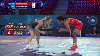 53 kg 1/8 Final - Luisa Elizabeth Valverde Melendres, Ecuador vs Katsiaryna Pichkouskaya, Belarus