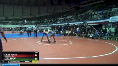 175 lbs Semifinals (16 Team) - Caleb Hogge, Poquoson vs Cody Zheng, Landstown