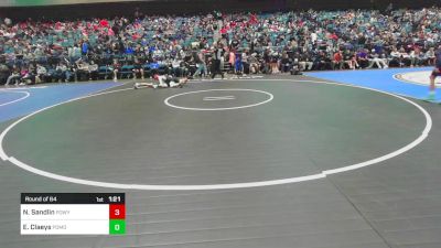 175 lbs Round Of 64 - Noah Sandlin, Poway vs Emerson Claeys, Pomona