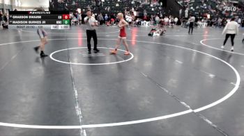 120 lbs Cons. Round 5 - Madison Burkes Jr, MAC Wrestling Club vs Graeson Swarm, Kearney Matcats