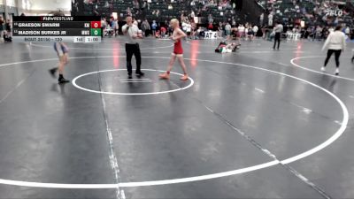 120 lbs Cons. Round 5 - Madison Burkes Jr, MAC Wrestling Club vs Graeson Swarm, Kearney Matcats