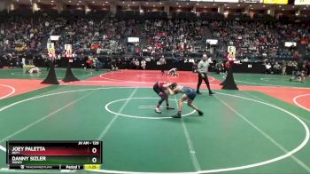 120 lbs Champ. Round 1 - Joey Paletta, BKV1 vs Danny Sizler, WGW2