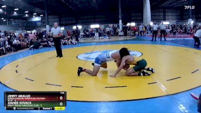 113 lbs Placement Matches (8 Team) - Xavier Kovacs, GREAT BRIDGE WRESTLING CLUB vs Jimmy Araujo, NORTH CAROLINA WRESTLING FACTORY - BLUE