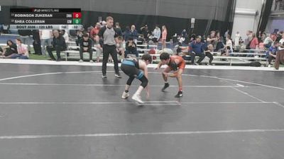120 lbs Cons. Quarters - Robinson Zukeran, Sanderson Wrestling Academy vs Shea Colleran, Izzy Style Wrestling