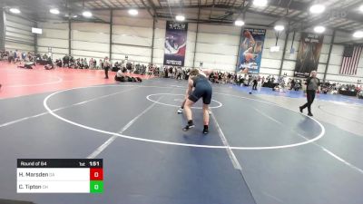 160 lbs Round Of 64 - Henry Marsden, GA vs Cooper Tipton, OH