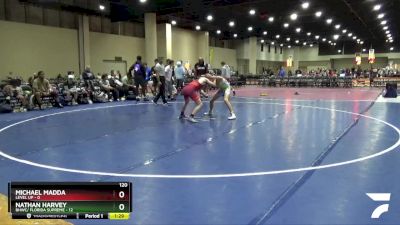 120 lbs 6th Wrestleback (32 Team) - Nathan Harvey, BHWC/ Florida Supreme vs Michael Madda, Level Up