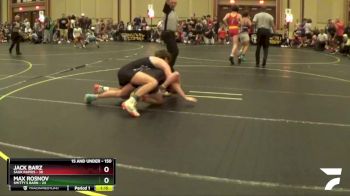 150 lbs Champ. Round 1 - Max Rosnov, Smitty`s Barn vs Jack Barz, Sauk Rapids