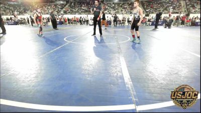 90 lbs Round Of 16 - Kade Carter, Cotton County Wrestling Club vs Owen Kilian, Kansas Young Guns
