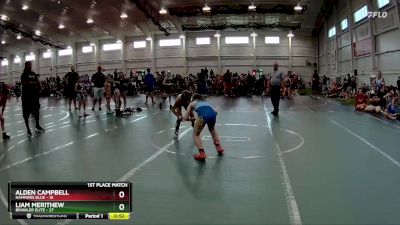 76 lbs Finals (2 Team) - Alden Campbell, Hammers Blue vs Liam Merithew, Brawler Elite