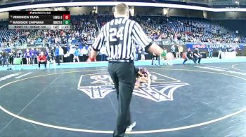 Girls-100 lbs Champ. Round 1 - Veronica Tapia, Lowell (Girls) vs Madison Chipman, Middleville Thornapple Kellogg (Girls)