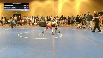 86 lbs Cons. Sub-quarters - Dane Bova, All American Wrestling Club vs Michael Carota, Journeymen